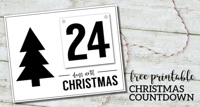 Free Printable Days Until Christmas Countdown. Advent calendar records how many days until Christmas. Easy DIY Christmas advent board. #papertraildesign #Christmas #Christmasadvent #Christmasadventcalendar #Christmascountdown