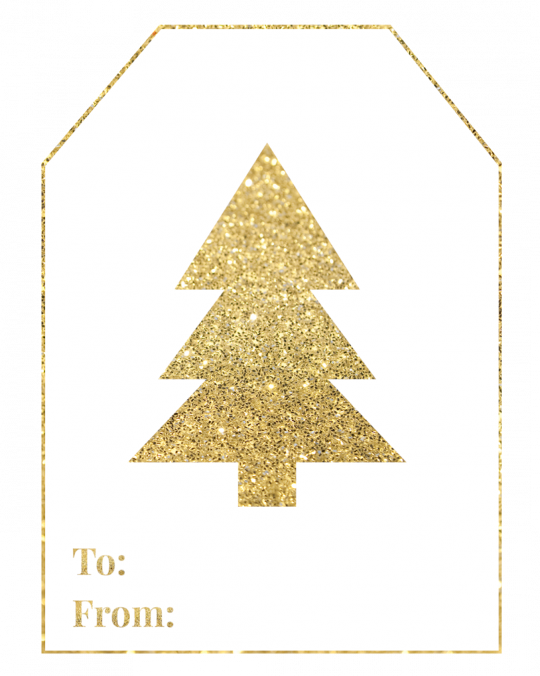 Gold Free Printable Christmas To From Tags Paper Trail Design