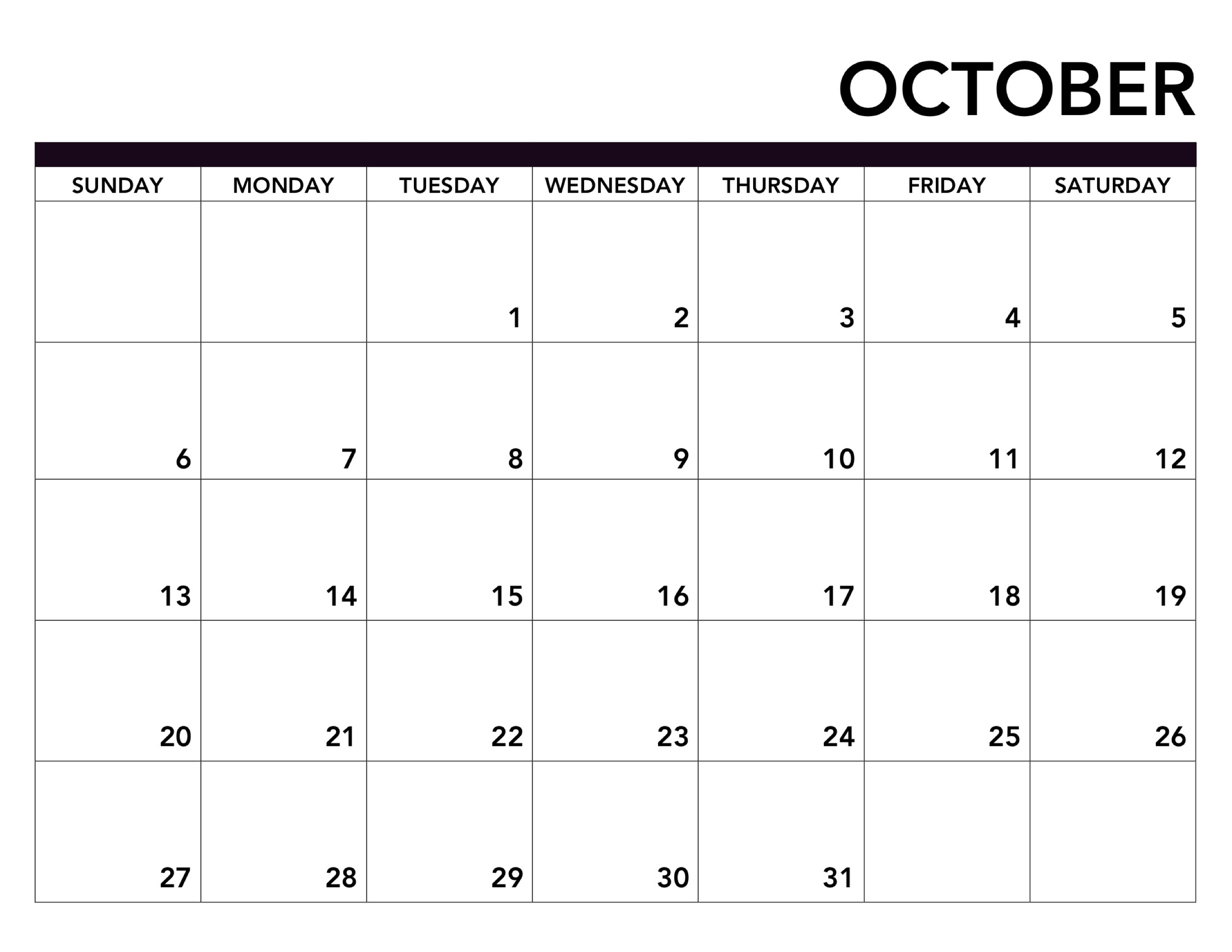 Printable Calendar Page 4