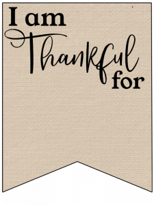 I am Thankful for Printable Banner. Free printable Thanksgiving family activity. I am grateful actvity for church class. Thankful sign. #papertraildesign #thankful #grateful #blessed #thanksgiving