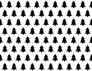 Free Printable Christmas Wrapping Paper. Black and white Christmas wrapping paper. Tree wrapping paper and Merry Christmas Seasons Greetings. #papertraildesign #Christmas #wrappingpaper #christmaswrapping
