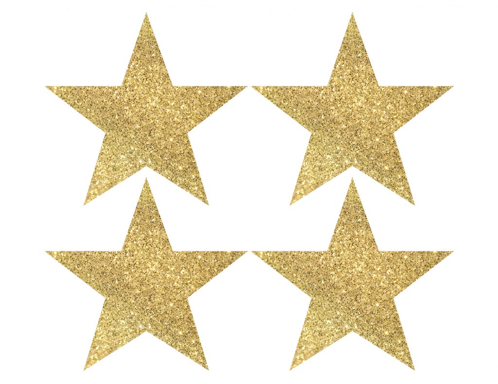 Gold Star Banner Christmas Garland Printable - Paper Trail Design