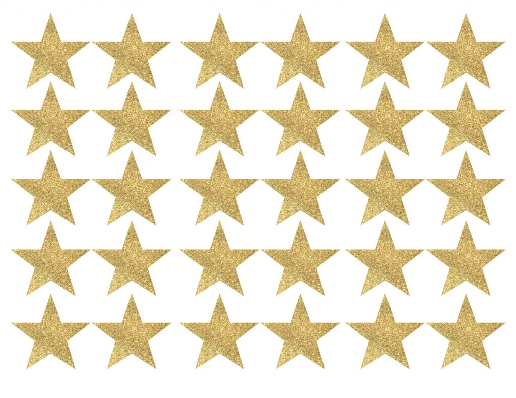 Gold Star Banner Christmas Garland Printable - Paper Trail Design