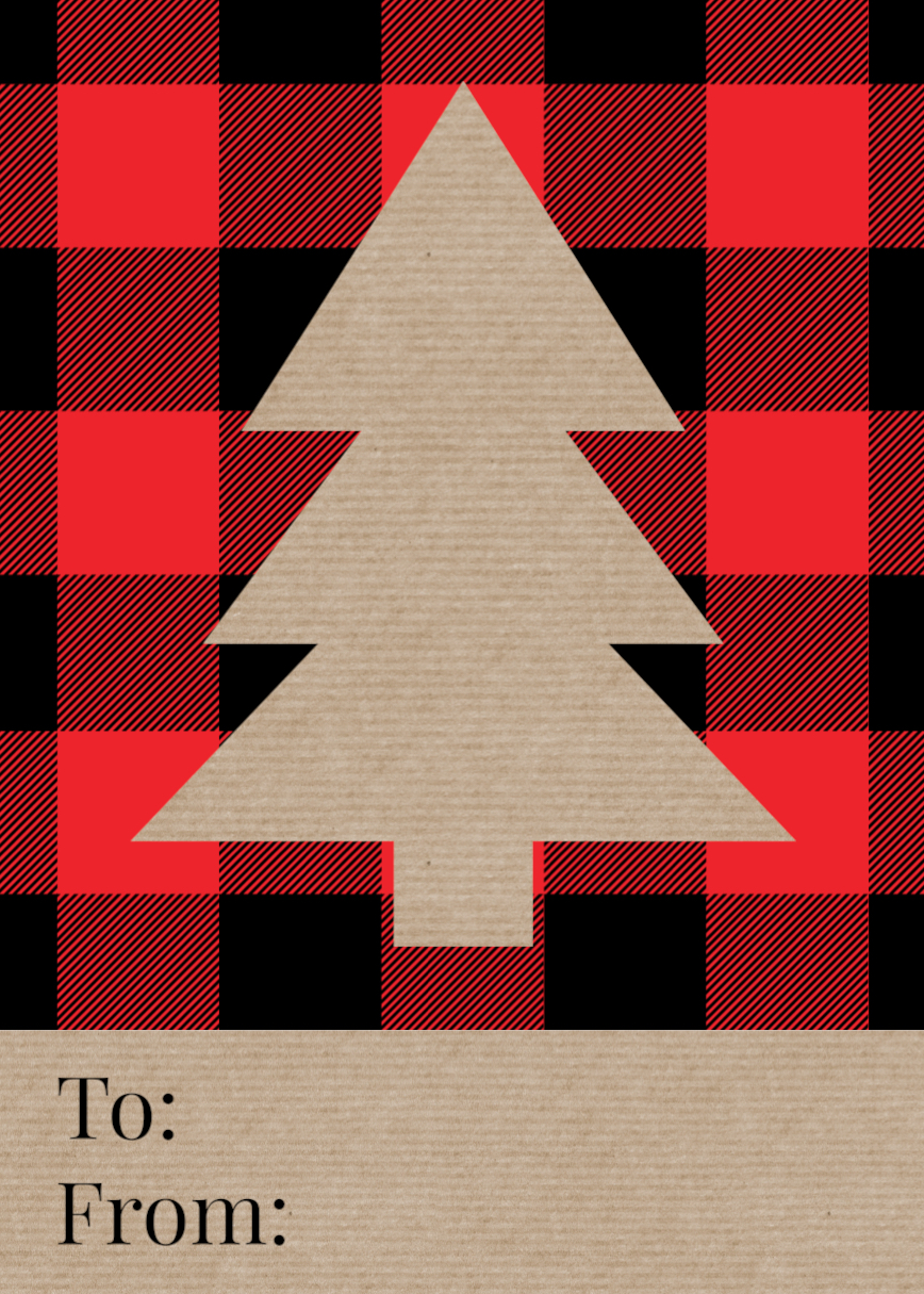 Rustic Plaid Christmas Tags Free Printable | Paper Trail Design
