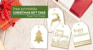 Gold Free Printable Christmas To From Tags - Paper Trail Design