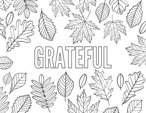 Thanksgiving Coloring Pages Free Printable. Grateful, Thankful, Gratitude, Give Thanks, and Thanksgiving for kids and adults. #papertraildesign #thanksgivingkids #thanksgivingactivity #kidstable #fall #autumn #hellofall