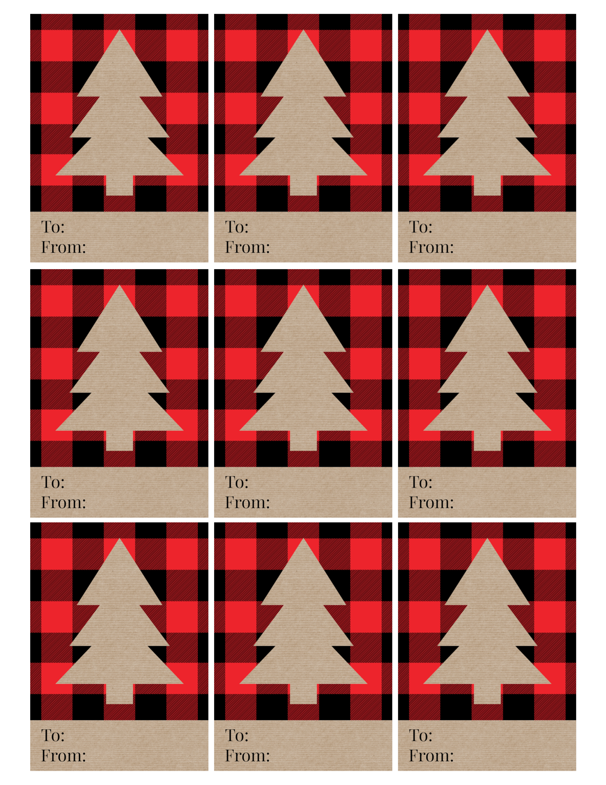 Rustic Buffalo Plaid Wrapping Paper Free Printable - Paper Trail