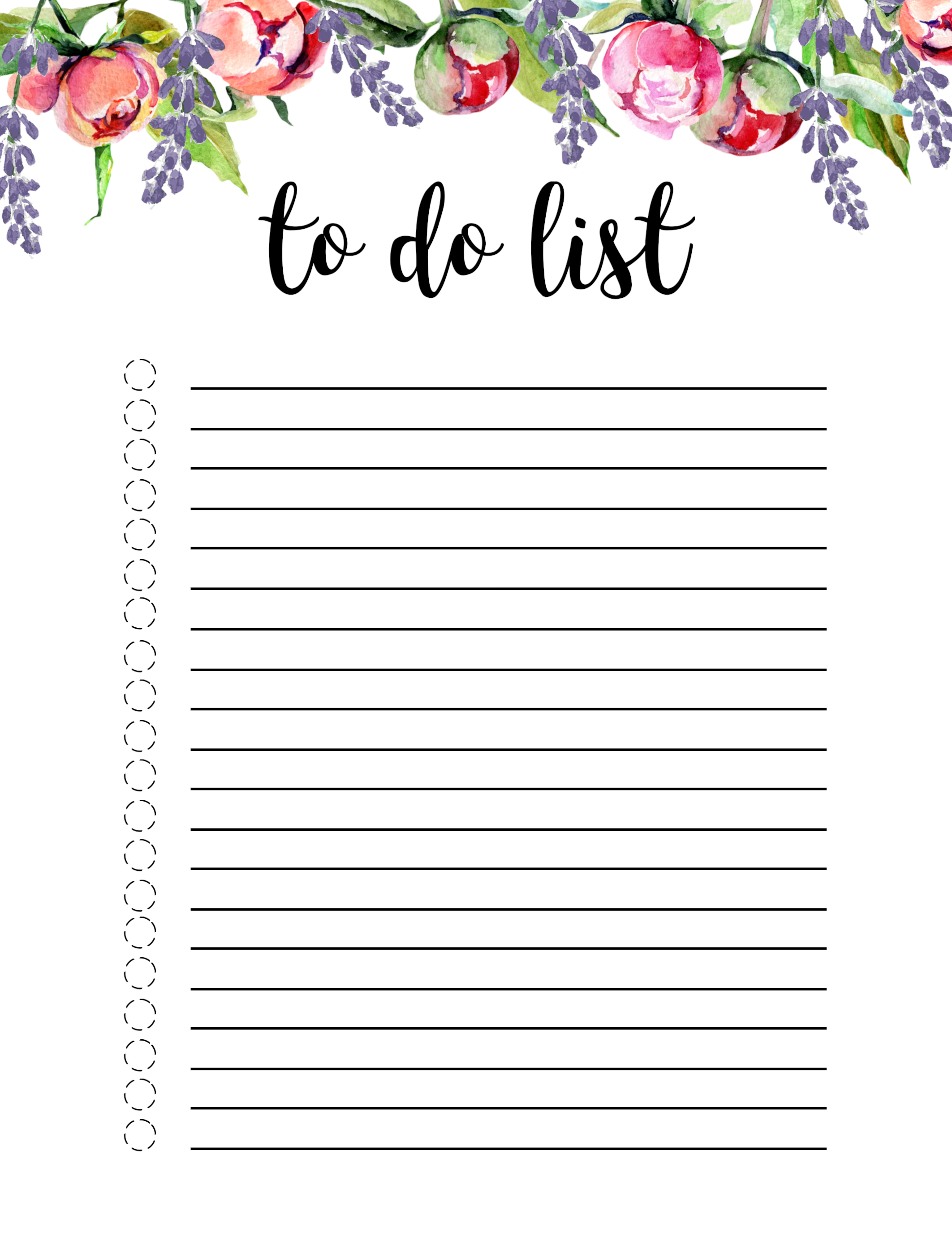 Summer Free Planner To Do List Template Printable Fot Preteens