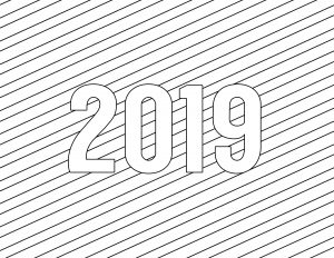 Happy New Year Coloring Pages Free Printable. New Year's coloring pages for kids and adults. Celebrate with New Year coloring sheets. #papertraildesign #freeprintables #free #NewYear #HappyNewYear #2019 #NewYearwithkids #NewYearcoloringpage