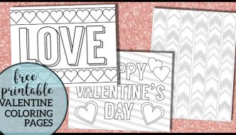 Free Printable Valentine Coloring Pages. Valentine's Day coloring sheets with hearts, arrows, and love for kids or adults. #papertraildesign #valentine #valentinesday #coloringpages #coloringpage #freeprintable #valentinecoloringpage