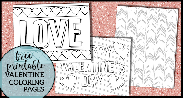 Free Printable Valentine Coloring Pages. Valentine's Day coloring sheets with hearts, arrows, and love for kids or adults. #papertraildesign #valentine #valentinesday #coloringpages #coloringpage #freeprintable #valentinecoloringpage