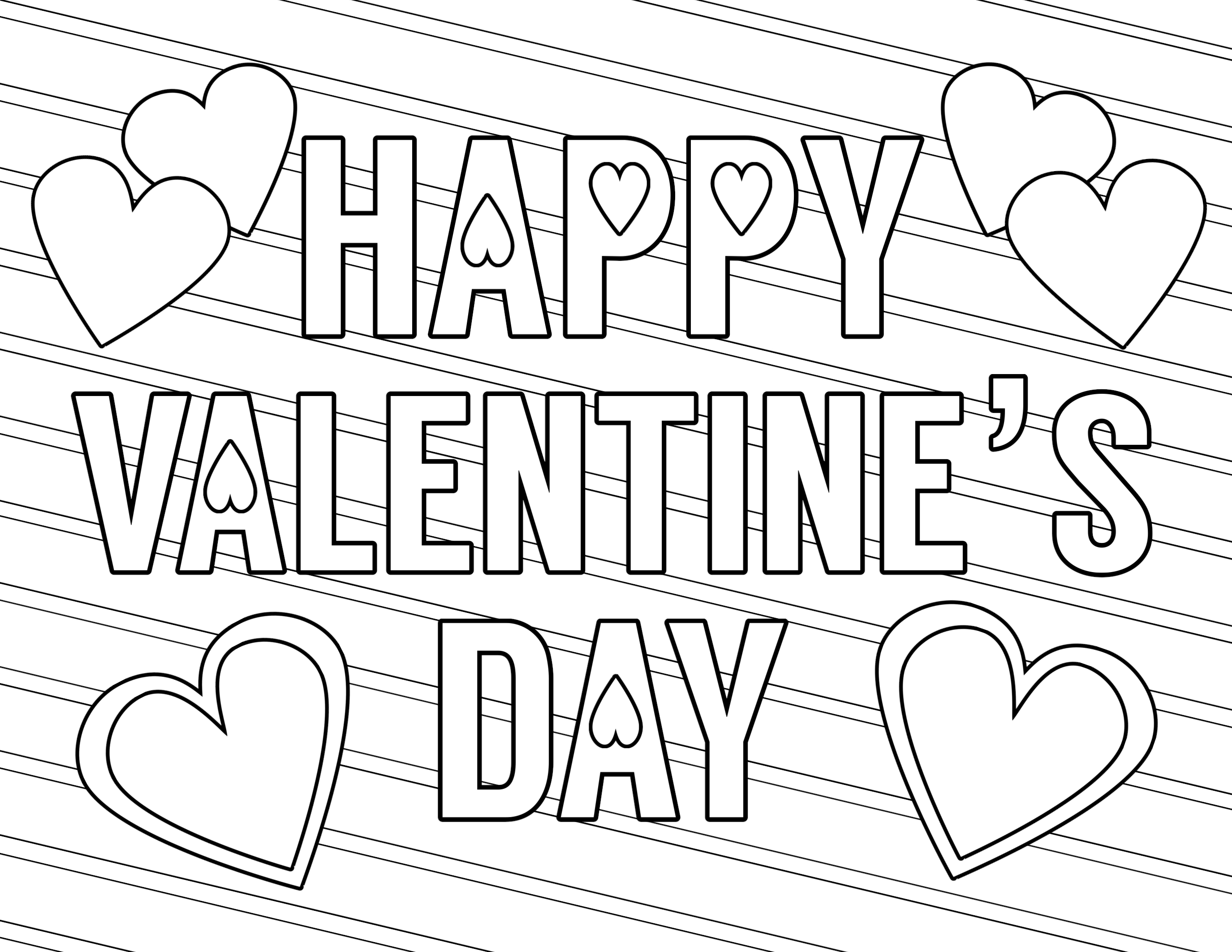 Free Printable Valentine Coloring Pages Paper Trail Design
