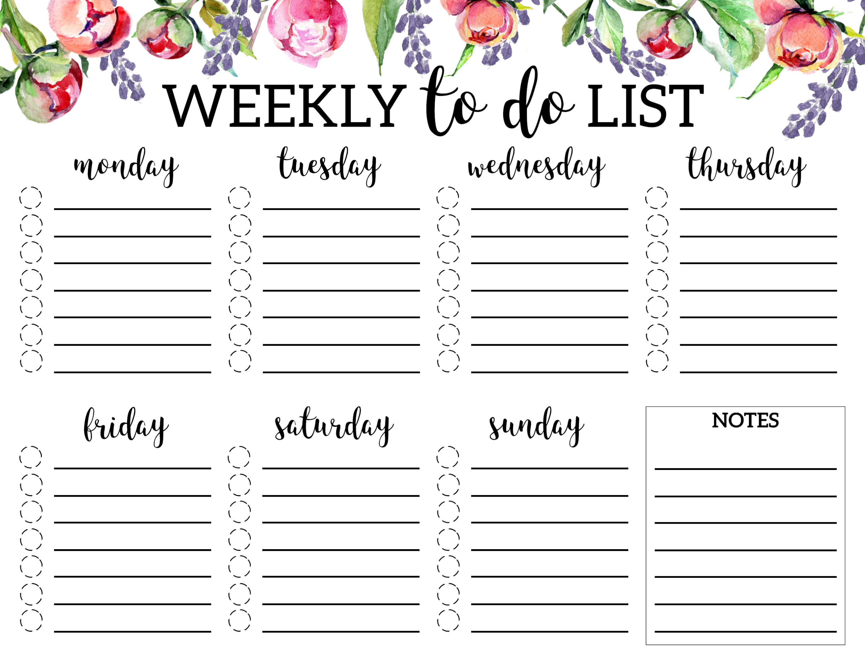 Weekend to do list