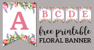 Floral Alphabet Banner Letters Free Printable Paper Trail Design Floral Alphabet Banner Letters Free Printable Paper Trail Design