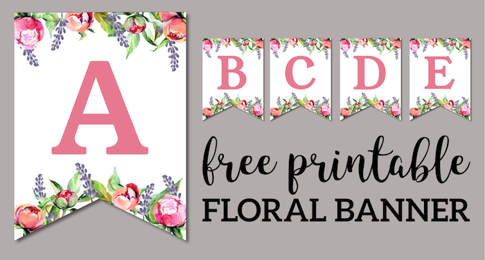 Floral Free Printable Alphabet Letters Banner | Paper ...