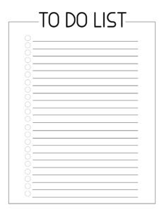 Free Printable To Do Checklist Template. Get organized and keep track of your day and crush your goals with this simple to do list. #papertraildesign #todo #todo list #todochecklist #goals #crushyourgoals #slayyourgoals #organize #organization 