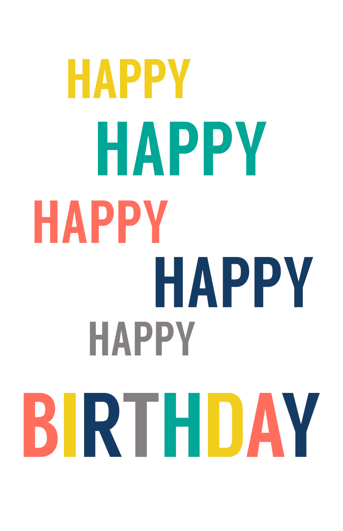 Birthday Cards For Teens Happy Happy Happy Greeting Card Happy Black 