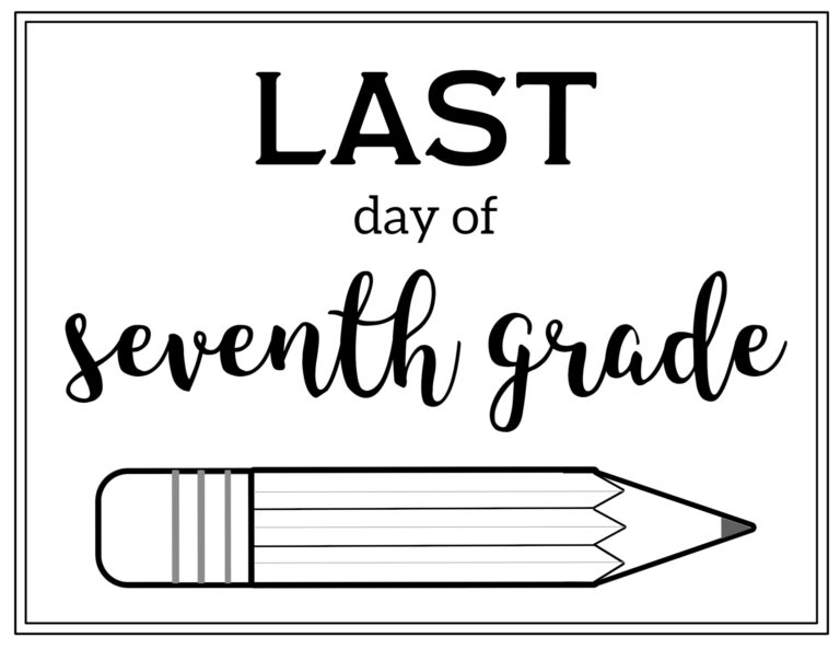 Free Printable Last Day of School Sign {Pencil} Paper Trail Design