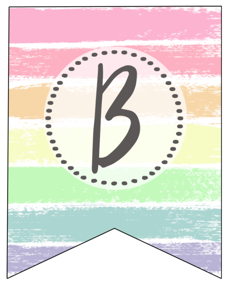 Free Printable Pastel Banner Letters Paper Trail Design