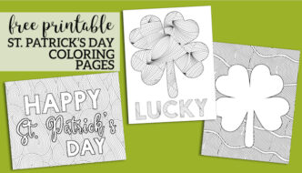 Free Printable St. Patrick's Day Coloring Sheets. St Paddy's Day coloring pages for kids or adults. Shamrock and lucky coloring. #papertraildesign #stpatricksday #stpaddysday #shamrock #freeprintable #coloringpage #stpatricksdaycoloringpage #luckoftheirish #irish #happystpatricksday
