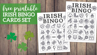 Free Printable St. Patrick's Day Bingo Cards. Irish bingo cards complete class set of thirty. Shamrock, rainbow, pot of gold. #papertraildesign #lucky #bingo #irish #irishbingo #stpatricksdaybingo #stpatricks #stpatrick #stpatricksbingo #happystpatricksday #stpatricksactivity #free #freeprintable