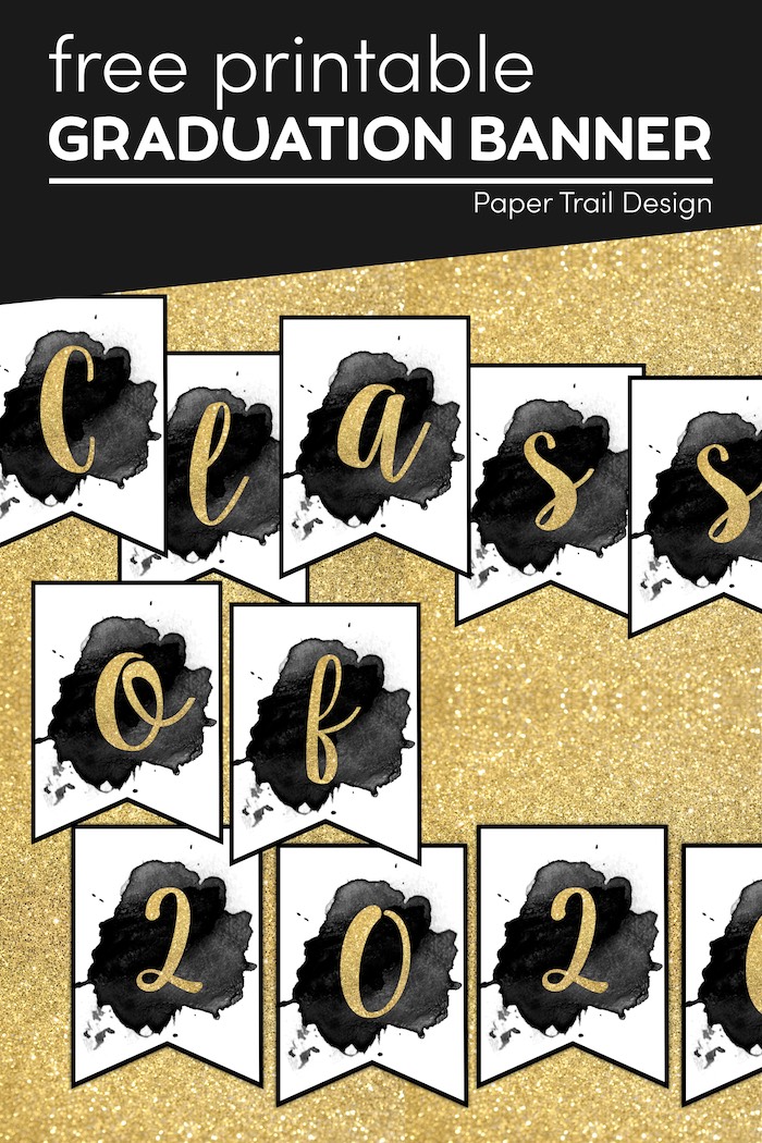Free Printable Graduation Banner - Paper Trail Design