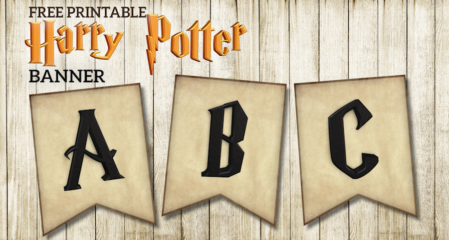 Harry Potter Birthday Party Decorations, Happy Birthday Banner