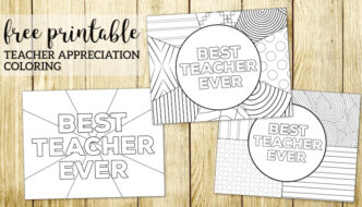 Teacher Appreciation Coloring Pages. Free printable Best Teacher Ever thank you teacher gift ideas. Teacher thank you cards. #papertraildesign #bestteacherever #teacherappreciation #teacherappreciationcard #teacherappreciationforkids #teacherthankyou