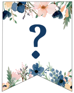 Blue & Pink Floral Banner Letters Free Printable. Easy DIY Flower Alphabet banner for a birthday party, wedding, baby shower, or bridal shower. #papertraildesign #wedding #decor #party #partydecor #bridalshower #babyshower #birthdayparty #floral #flower #banner #flowerbanner