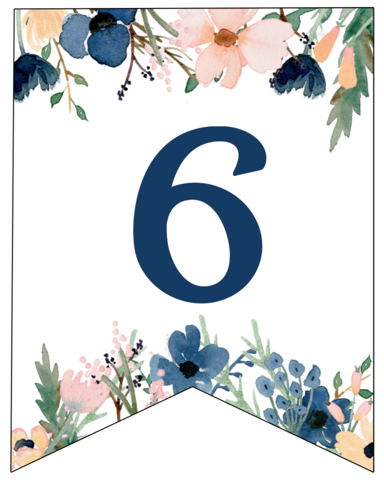 blue pink floral banner letters free printable paper trail design