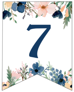 blue pink floral banner letters free printable paper trail design