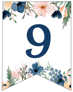 Blue & Pink Floral Banner Letters Free Printable. Easy DIY Flower Alphabet banner for a birthday party, wedding, baby shower, or bridal shower. #papertraildesign #wedding #decor #party #partydecor #bridalshower #babyshower #birthdayparty #floral #flower #banner #flowerbanner