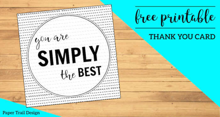 Simply the Best Printable Card
