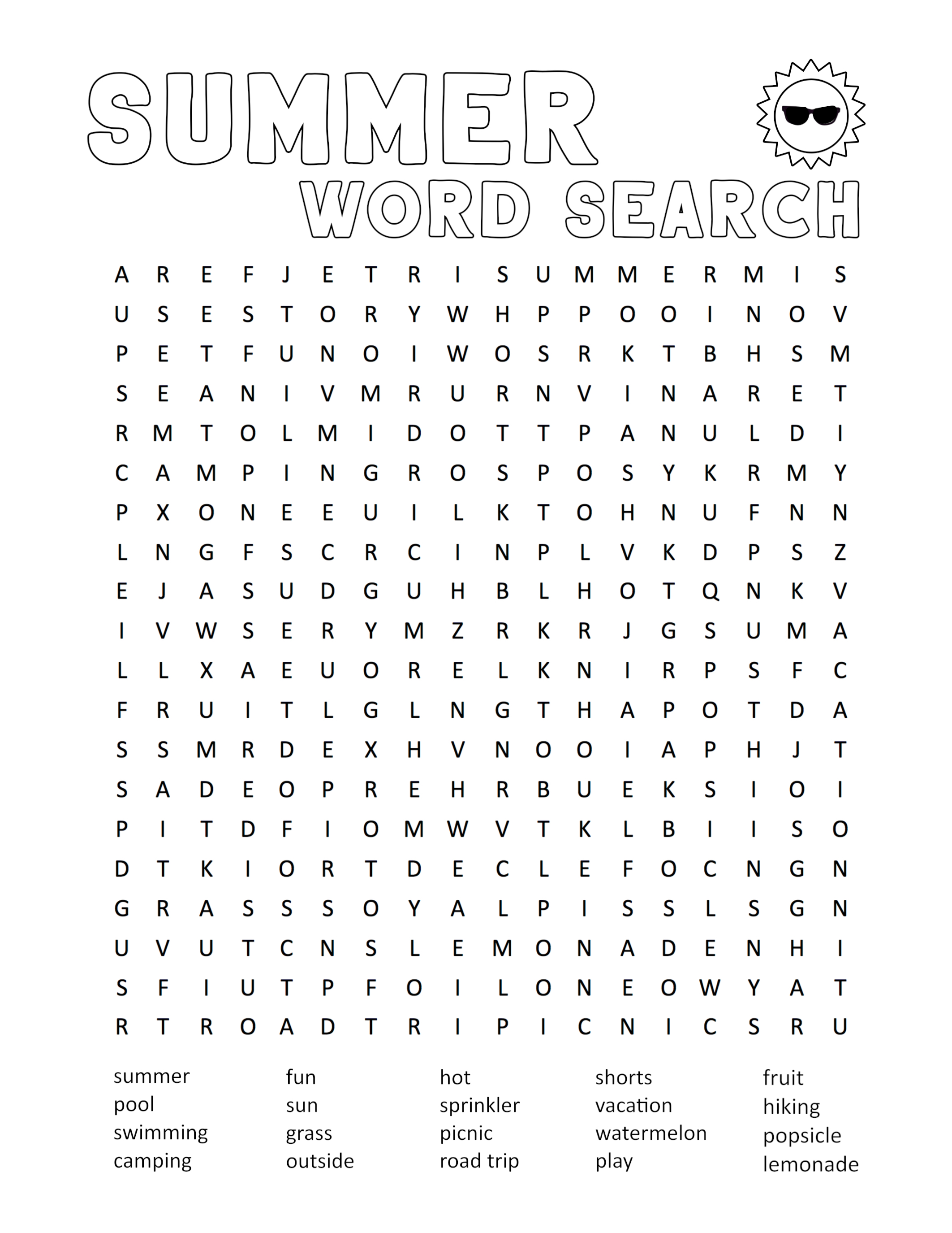 free-summer-word-search-printable