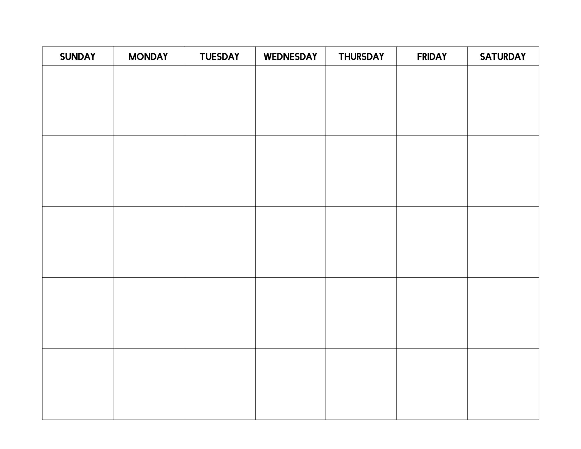 Free Printable Blank Calendar Template - Paper Trail Design Regarding Blank Activity Calendar Template