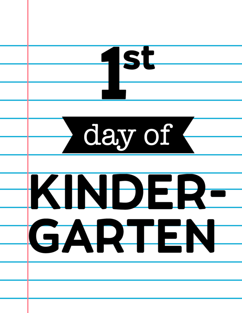 First Day of School Signs Notebook Paper - Paper Trail Design