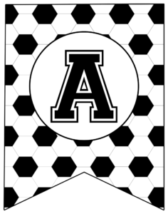 Soccer Banner Letter A