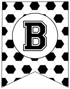 Soccer Banner Letter B