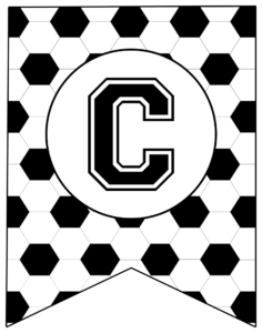 Soccer Banner Letter C