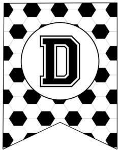 Soccer Banner Letter D