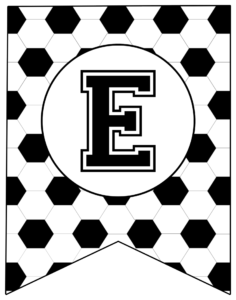 Soccer Banner Letter E