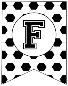 Soccer Banner Letter F