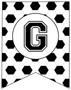 Soccer Banner Letter G