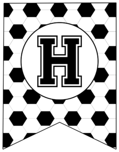 Soccer Banner Letter H