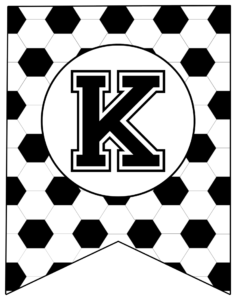 Soccer Banner Letter K