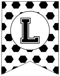 Soccer Banner Letter L