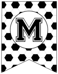 Soccer Banner Letter M