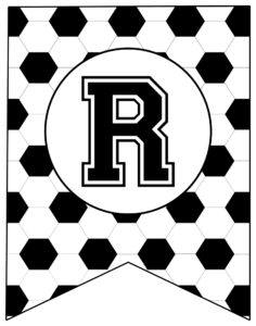 Soccer Banner Letter R