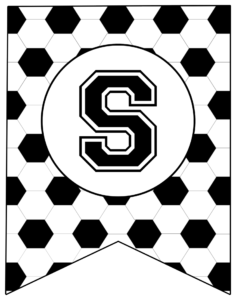 Soccer Banner Letter S