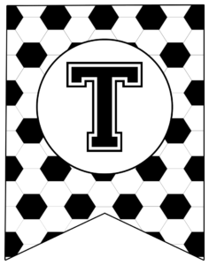 Soccer Banner Letter T